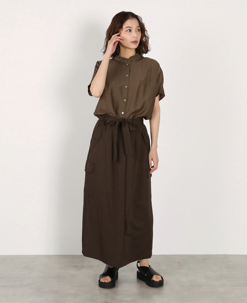 フリルドルマンブラウス 詳細画像 ブラウン 2