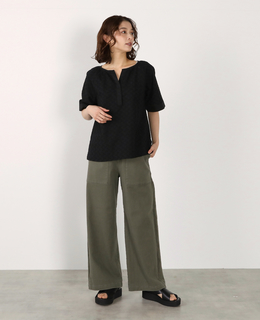 刺しゅうラグランブラウス