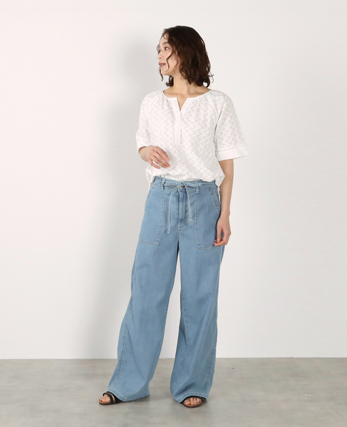 刺しゅうラグランブラウス 詳細画像 ホワイト 5