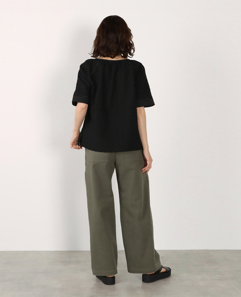 刺しゅうラグランブラウス 詳細画像 ブラック 5