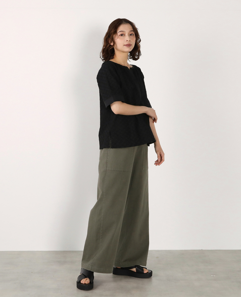 刺しゅうラグランブラウス 詳細画像 ブラック 6