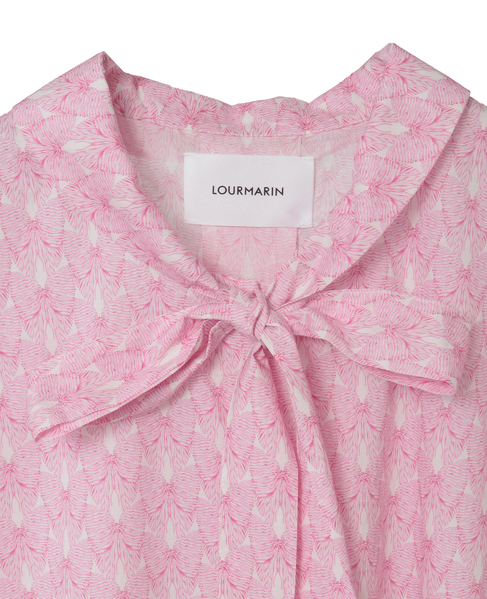 【LOURMARIN】リバティプリントボウタイブラウス 詳細画像 ピンク 15