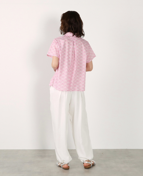 【LOURMARIN】リバティプリントボウタイブラウス 詳細画像 ピンク 7