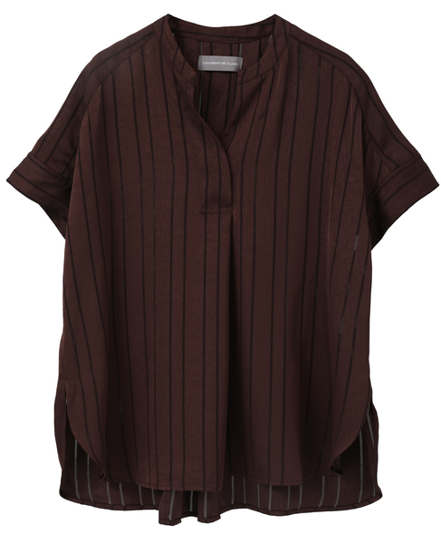 スキッパータックシャツ 詳細画像 ブラウン 1