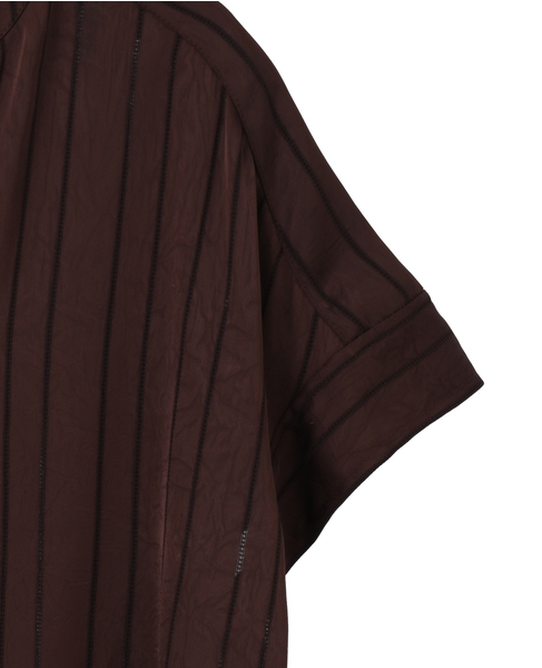 スキッパータックシャツ 詳細画像 ブラウン 6