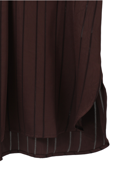 スキッパータックシャツ 詳細画像 ブラウン 7