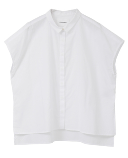 【LOURMARIN】シャツカラーフレンチブラウス