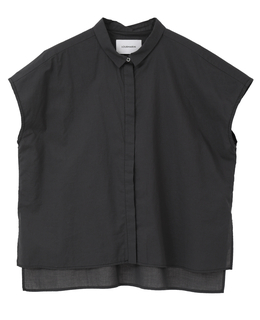 【LOURMARIN】シャツカラーフレンチブラウス