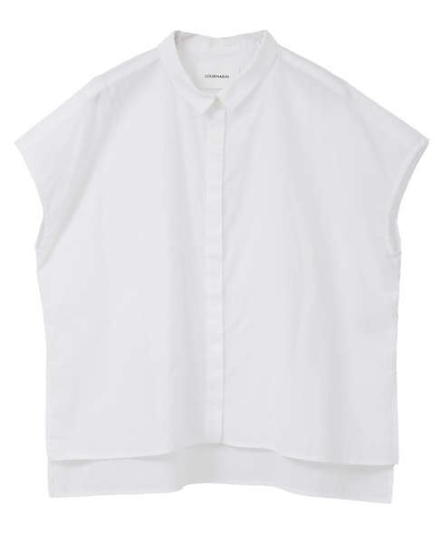 【LOURMARIN】シャツカラーフレンチブラウス 詳細画像 ホワイト 1
