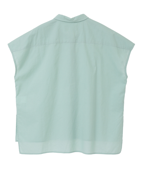 【LOURMARIN】シャツカラーフレンチブラウス 詳細画像 ミント 2