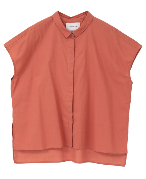 【LOURMARIN】シャツカラーフレンチブラウス 詳細画像 オレンジ 1