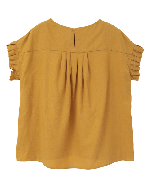 【LOURMARIN】フリルスリーブブラウス 詳細画像 イエロー 2