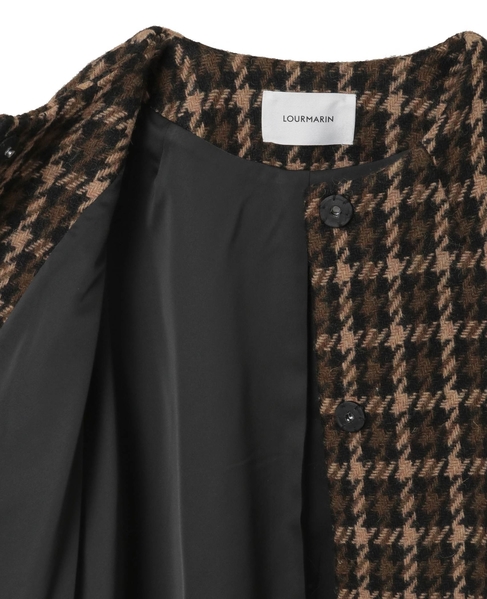【LOURMARIN】チドリツィードノーカラーコート 詳細画像 その他 16