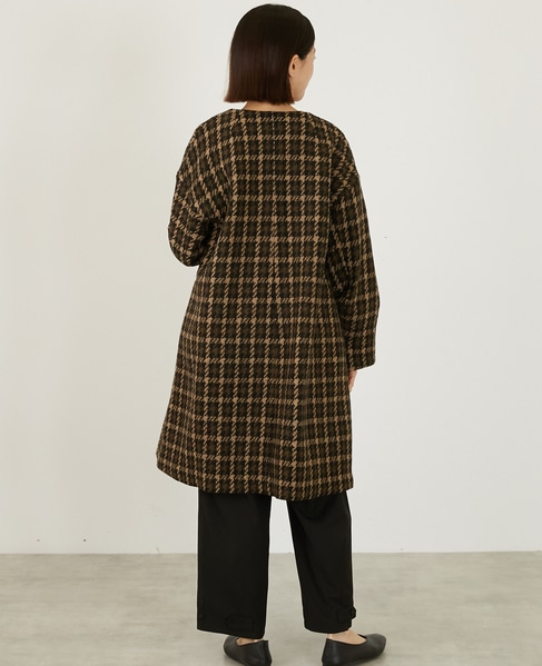 【LOURMARIN】チドリツィードノーカラーコート 詳細画像 その他 4