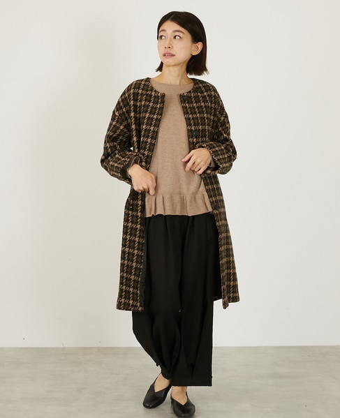 【LOURMARIN】チドリツィードノーカラーコート 詳細画像 その他 8