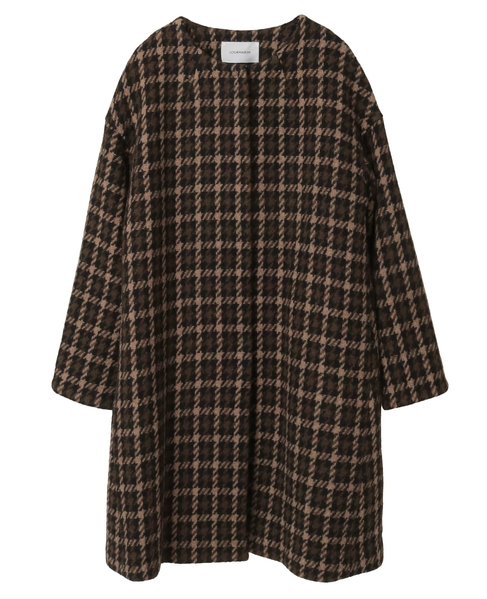 【LOURMARIN】チドリツィードノーカラーコート 詳細画像 その他 9