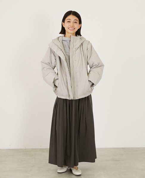 2WAY中綿ジャケット 詳細画像 グレイッシュベージュ 9