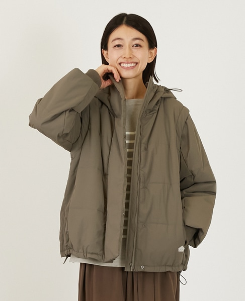2WAY中綿ジャケット 詳細画像 カーキ 1