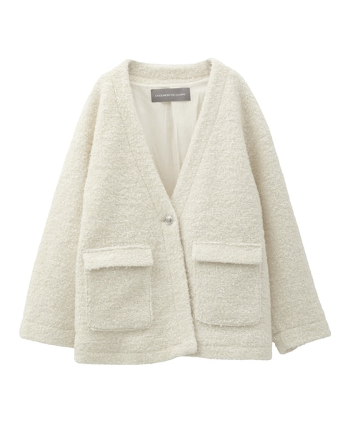 ツィードカーディガンジャケット 詳細画像 オフホワイト 10