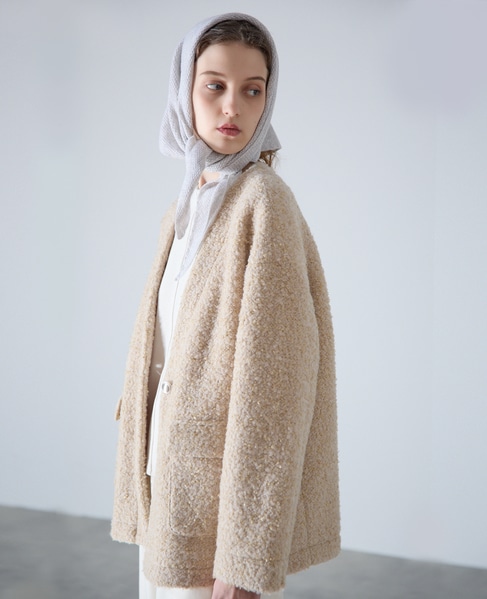 ツィードカーディガンジャケット 詳細画像 ベージュ 1