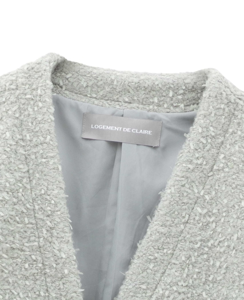 ツィードカーディガンジャケット 詳細画像 チャコールグレー 4