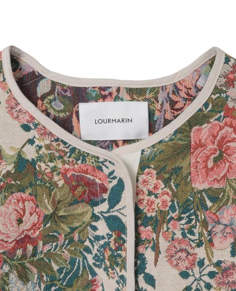 【LOURMARIN】ノーカラーゴブランジャケット 詳細画像 オフホワイト 6