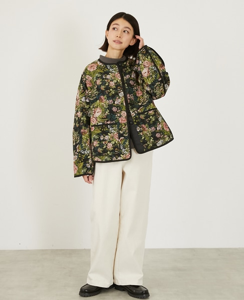 【LOURMARIN】ノーカラーゴブランジャケット 詳細画像 ブラック 2