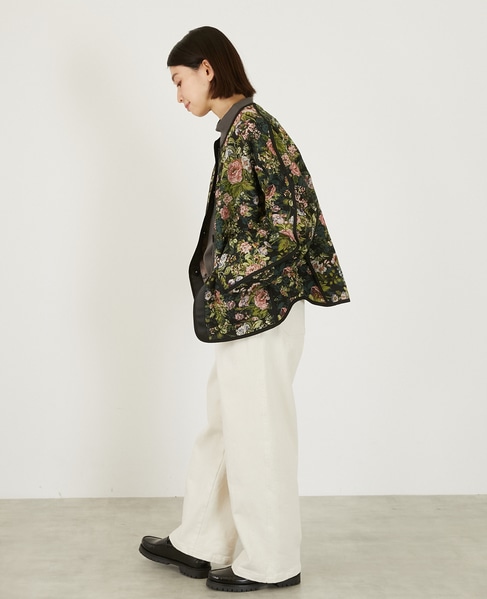 【LOURMARIN】ノーカラーゴブランジャケット 詳細画像 ブラック 3