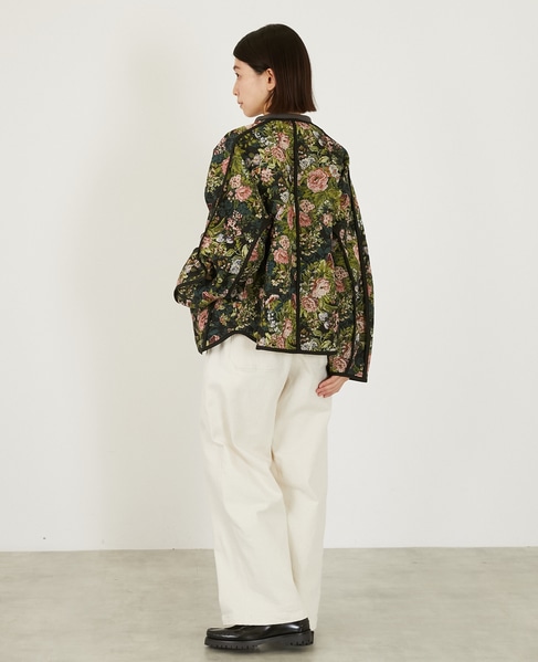 【LOURMARIN】ノーカラーゴブランジャケット 詳細画像 ブラック 4