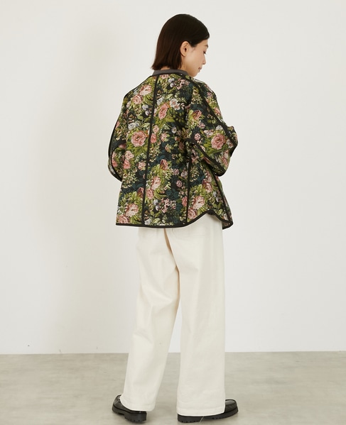 【LOURMARIN】ノーカラーゴブランジャケット 詳細画像 ブラック 5