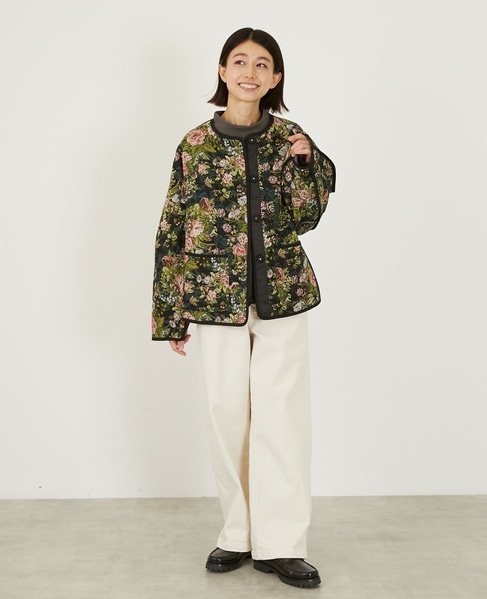 【LOURMARIN】ノーカラーゴブランジャケット 詳細画像 ブラック 8