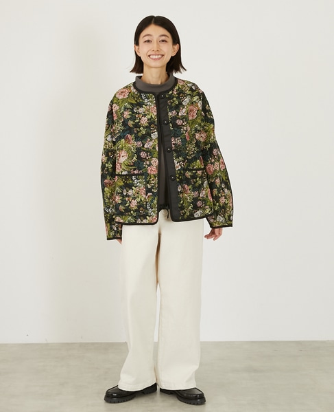 【LOURMARIN】ノーカラーゴブランジャケット 詳細画像 ブラック 9