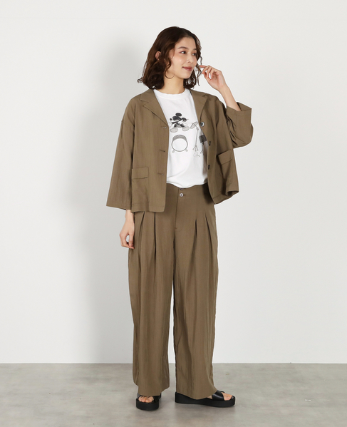 オープンカラージャケット 詳細画像 カーキ 10