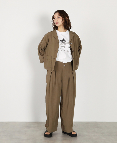 オープンカラージャケット 詳細画像 カーキ 2