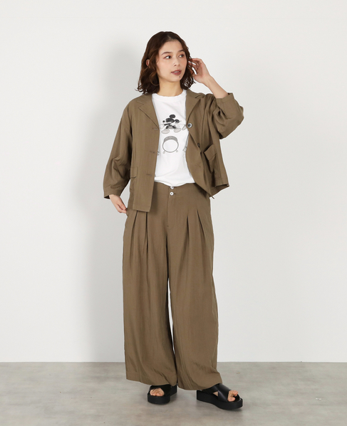 オープンカラージャケット 詳細画像 カーキ 4