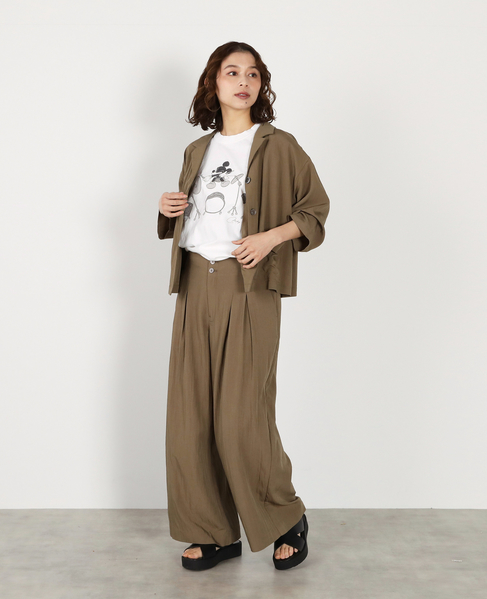 オープンカラージャケット 詳細画像 カーキ 5