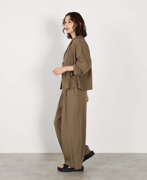 オープンカラージャケット 詳細画像 カーキ 7