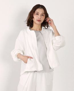 【LOURMARIN】レーヨン麻ギャザーブルゾン