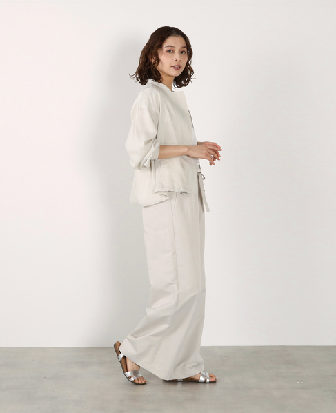 【LOURMARIN】レーヨン麻ギャザーブルゾン 詳細画像 ライトベージュ 10