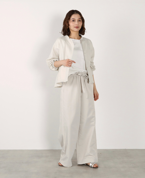 【LOURMARIN】レーヨン麻ギャザーブルゾン 詳細画像 ライトベージュ 11