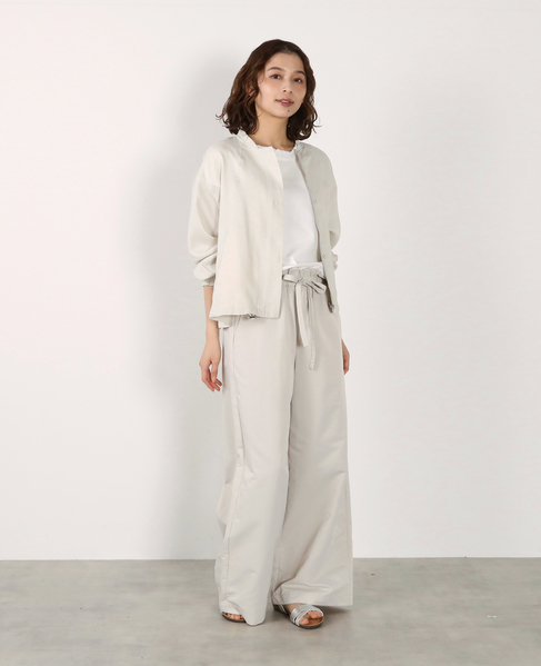 【LOURMARIN】レーヨン麻ギャザーブルゾン 詳細画像 ライトベージュ 12