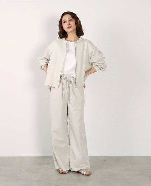 【LOURMARIN】レーヨン麻ギャザーブルゾン 詳細画像 ライトベージュ 13