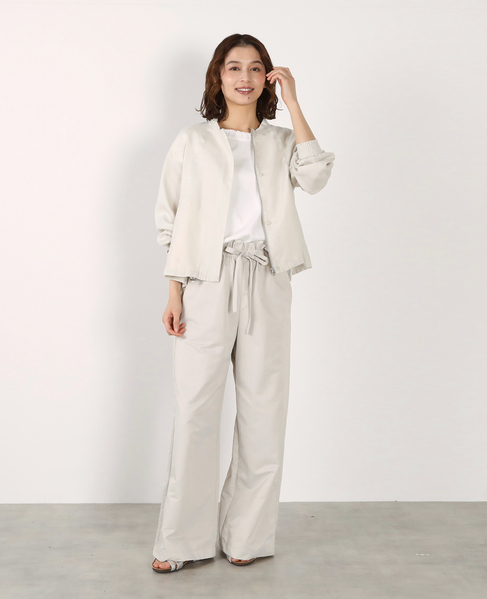 【LOURMARIN】レーヨン麻ギャザーブルゾン 詳細画像 ライトベージュ 2