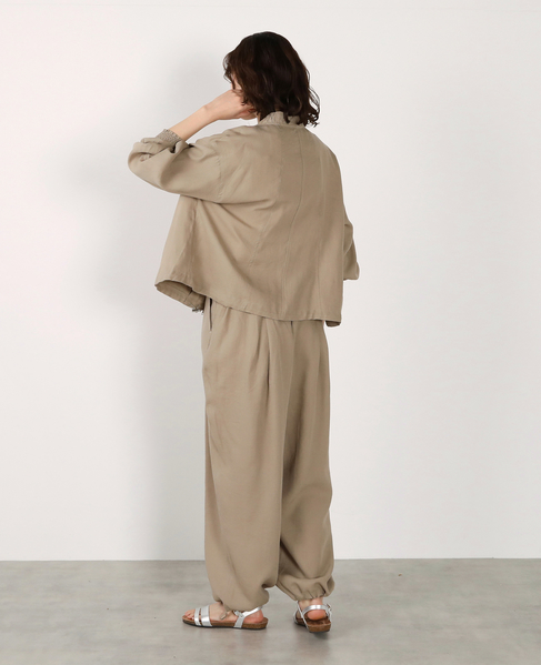 【LOURMARIN】レーヨン麻ギャザーブルゾン 詳細画像 ベージュ 7