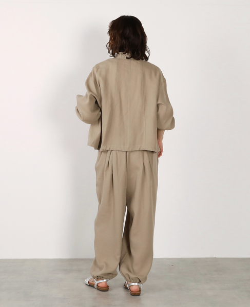 【LOURMARIN】レーヨン麻ギャザーブルゾン 詳細画像 ベージュ 8