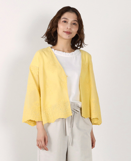 【LOURMARIN】Vネックレース羽織り