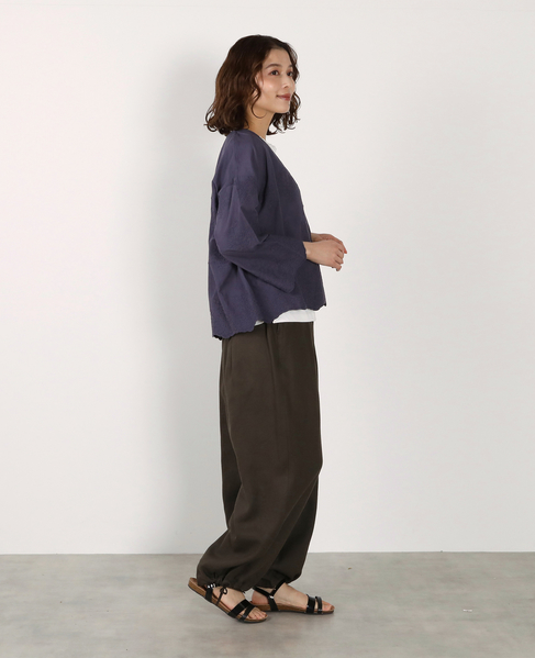 【LOURMARIN】Vネックレース羽織り 詳細画像 ネイビー 8