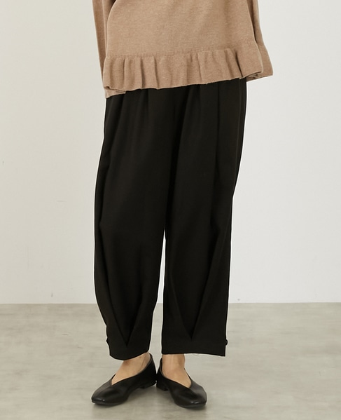 【LOURMARIN】タックカーブイージーパンツ 詳細画像 ブラック 1