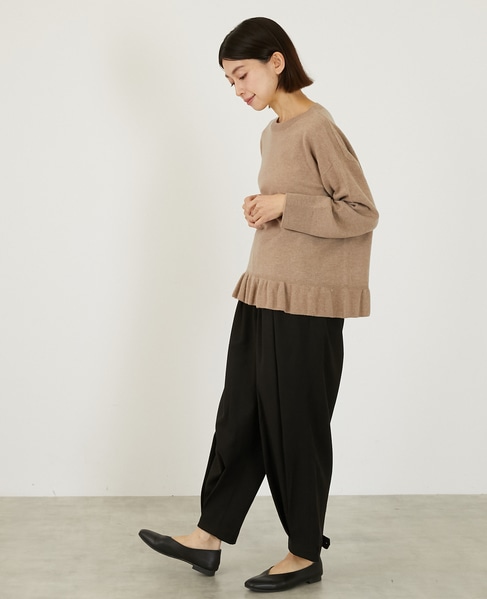 【LOURMARIN】タックカーブイージーパンツ 詳細画像 ブラック 4