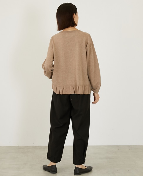 【LOURMARIN】タックカーブイージーパンツ 詳細画像 ブラック 6